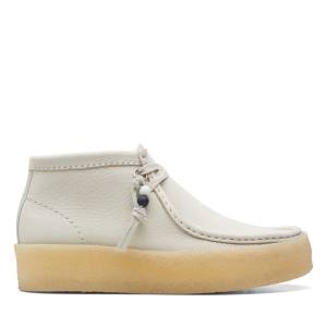 Casual Cizmy Clarks Wallabee Cup Damske Biele | CLK235GRC