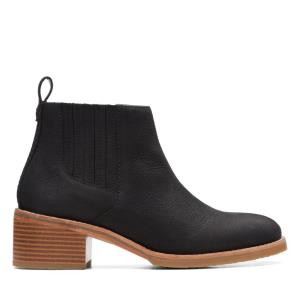 Cizmy na Podpatku Clarks Cologne Top Damske Čierne | CLK920AJI