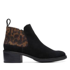 Cizmy na Podpatku Clarks Memi Zip Damske Leopardie | CLK361YLH