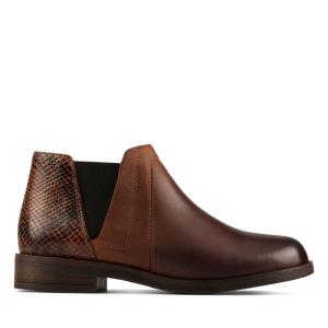 Kotníkové Čižmy Clarks Demi 2 Beat Damske Tmavo Hnede | CLK609JWX