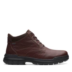 Kotníkové Čižmy Clarks Rockie 2 Up GORE-TEX Panske Tmavo Červené | CLK038UXC