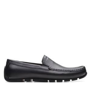 Mokasiny Clarks Oswick Plain Panske Čierne | CLK638WAM