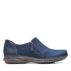 Ploché Topánky Clarks Appley Zip Damske Námornícka Modrá | CLK605UZS