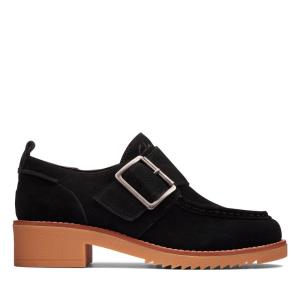 Ploché Topánky Clarks Eden Stredne Monk Damske Čierne | CLK521VYM