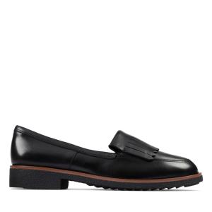 Ploché Topánky Clarks Griffin Kilt Damske Čierne | CLK634ANS