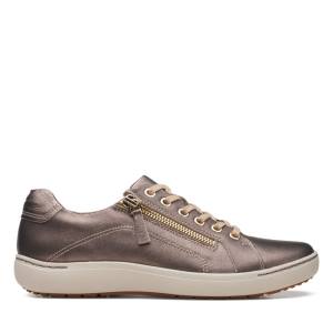 Ploché Topánky Clarks Nalle Cipkovane Damske Bronze | CLK978IFR