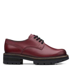 Ploché Topánky Clarks Orianna Derby Damske Červené | CLK021MRS