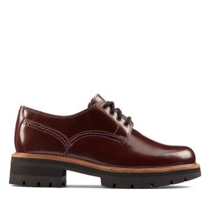 Ploché Topánky Clarks Orianna Derby Damske Bordove | CLK068TFI