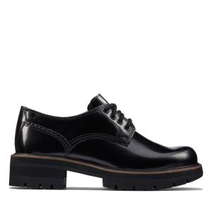 Ploché Topánky Clarks Orianna Derby Damske Čierne | CLK301CVI