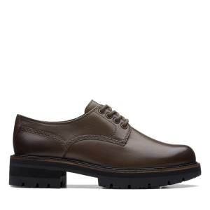 Ploché Topánky Clarks Orianna Derby Damske Tmavo Olivovo Zelená | CLK428EFX