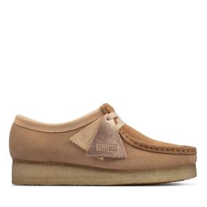 Ploché Topánky Clarks Wallabee Damske Svetlo Hnede | CLK687ARM