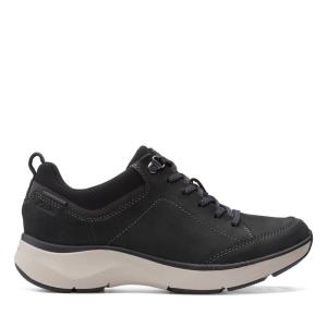 Ploché Topánky Clarks Wave 2.0 Cipkovane. Damske Čierne | CLK879BQG