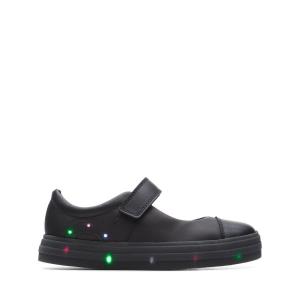 Skolske Topanky Clarks Flare Shine Kid Dievcenske Čierne | CLK248MCO