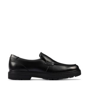 Skolske Topanky Clarks Loxham Grove Youth Chlapcenske Čierne | CLK397IZE