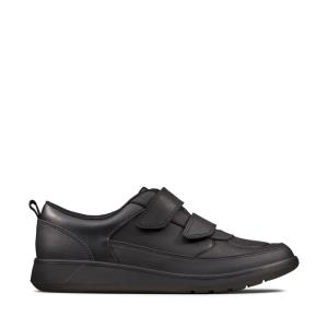 Skolske Topanky Clarks Scape Flare Youth Chlapcenske Čierne | CLK875KGC