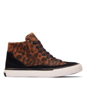 Tenisky Clarks Aceley Zip Hi Damske Leopardie | CLK732ZLI