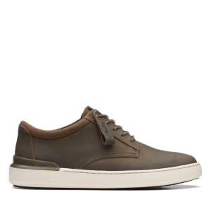 Tenisky Clarks Court Lite Derby Panske Olivovo Zelená | CLK471BQV