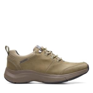 Tenisky Clarks Wave2.0 Tie Panske Olivovo Zelená | CLK185ACI