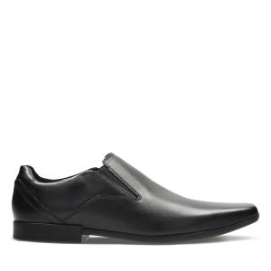 Čierne Topánky Clarks Glement Slip Panske Čierne | CLK546OMI