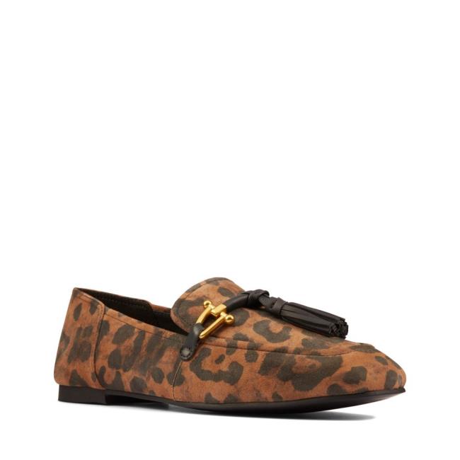 Balerinky Clarks Pure 2 Tassel Damske Leopardie | CLK529SAP