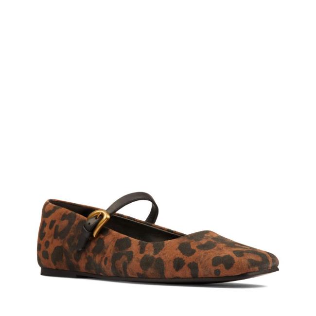 Balerinky Clarks Pure T bar Damske Leopardie | CLK621EDH