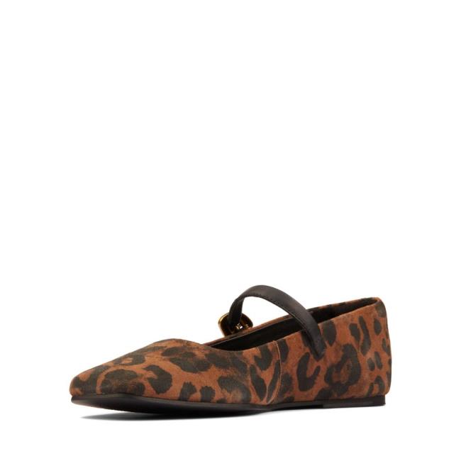 Balerinky Clarks Pure T bar Damske Leopardie | CLK621EDH