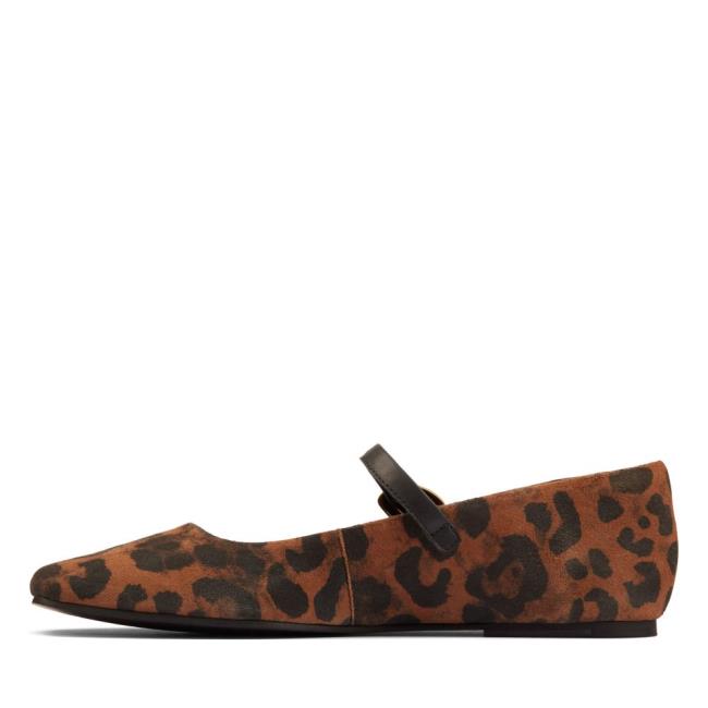 Balerinky Clarks Pure T bar Damske Leopardie | CLK621EDH