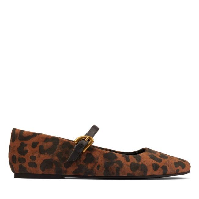 Balerinky Clarks Pure T bar Damske Leopardie | CLK621EDH