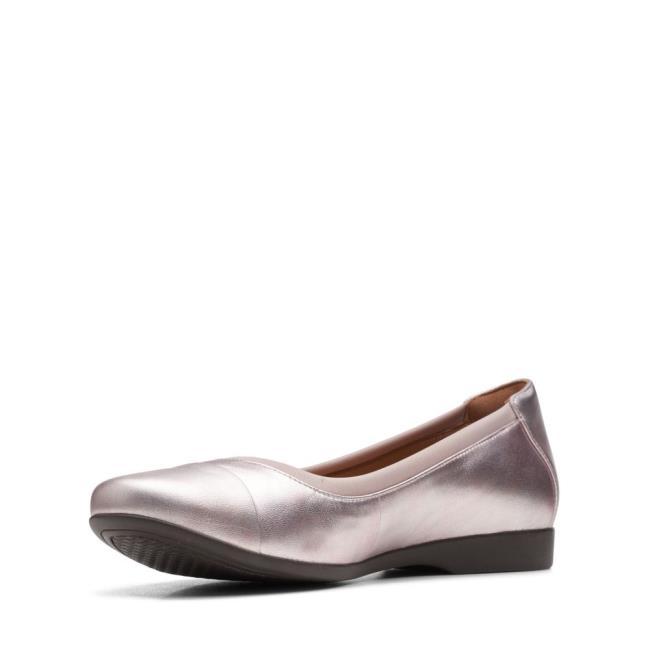 Balerinky Clarks Un Darcey Cap 2 Damske Platina | CLK948OQR