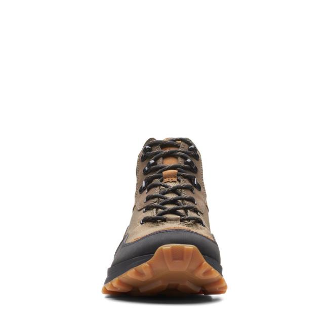 Casual Cizmy Clarks ATL Trek Hi GORE-TEX Panske Tmavo Olivovo Zelená | CLK814XOI