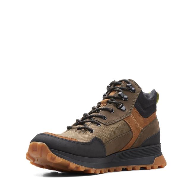 Casual Cizmy Clarks ATL Trek Hi GORE-TEX Panske Tmavo Olivovo Zelená | CLK814XOI