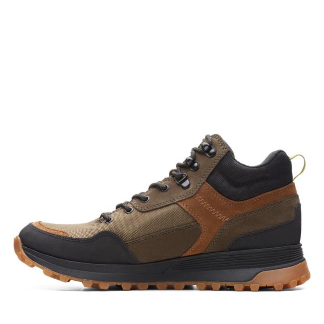 Casual Cizmy Clarks ATL Trek Hi GORE-TEX Panske Tmavo Olivovo Zelená | CLK814XOI