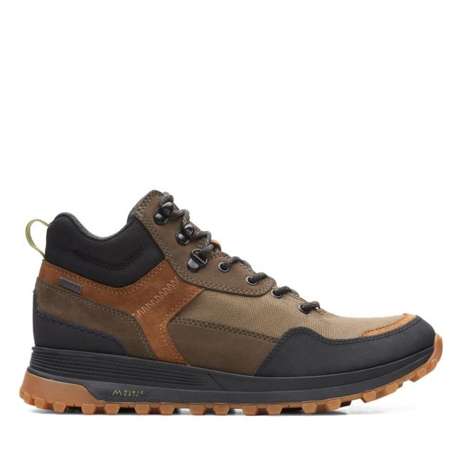 Casual Cizmy Clarks ATL Trek Hi GORE-TEX Panske Tmavo Olivovo Zelená | CLK814XOI