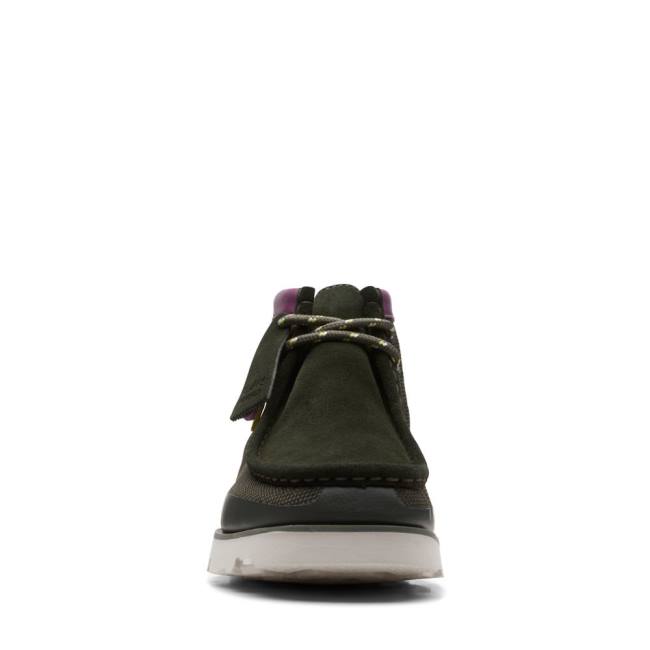 Casual Cizmy Clarks Wallabee 2.0 GORE-TEX Panske Čierne Olivovo Zelená | CLK903MXC