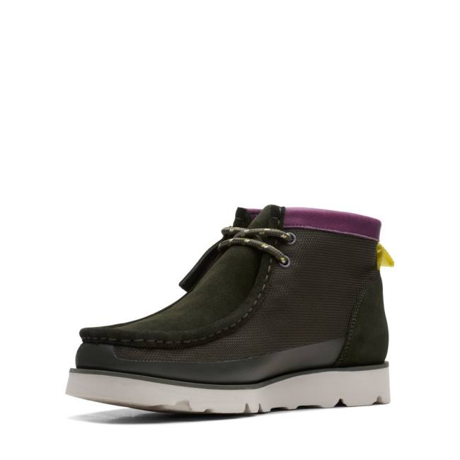 Casual Cizmy Clarks Wallabee 2.0 GORE-TEX Panske Čierne Olivovo Zelená | CLK903MXC