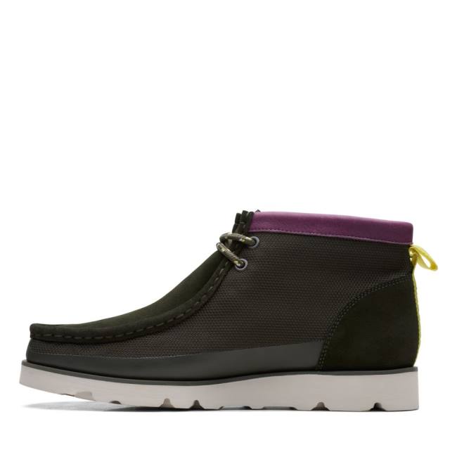 Casual Cizmy Clarks Wallabee 2.0 GORE-TEX Panske Čierne Olivovo Zelená | CLK903MXC