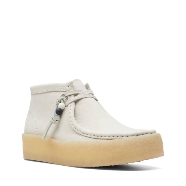 Casual Cizmy Clarks Wallabee Cup Damske Biele | CLK235GRC