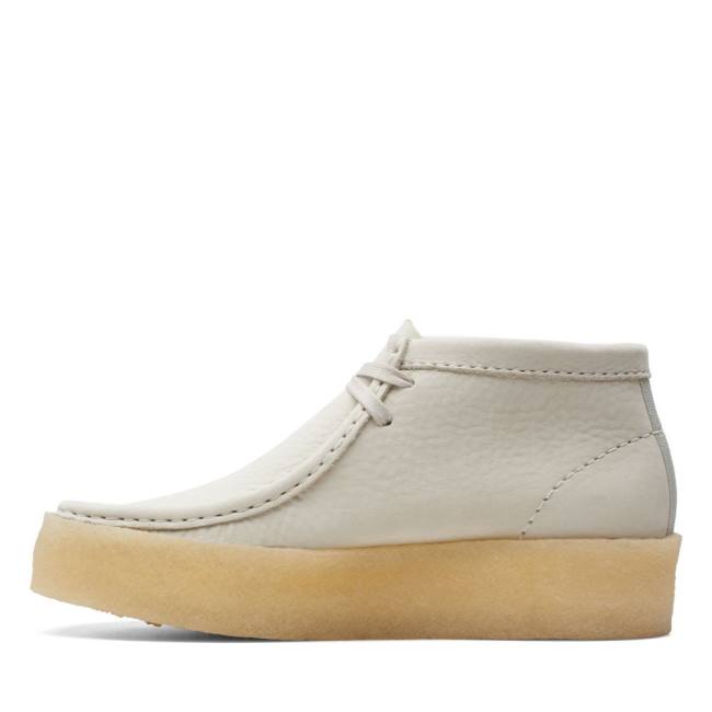 Casual Cizmy Clarks Wallabee Cup Damske Biele | CLK235GRC