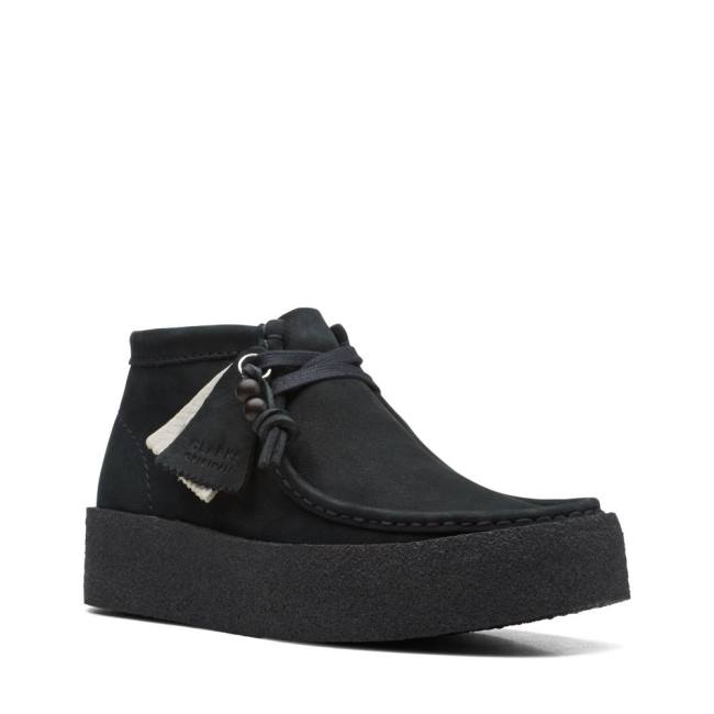 Casual Cizmy Clarks Wallabee Cup Damske Čierne | CLK691FQC