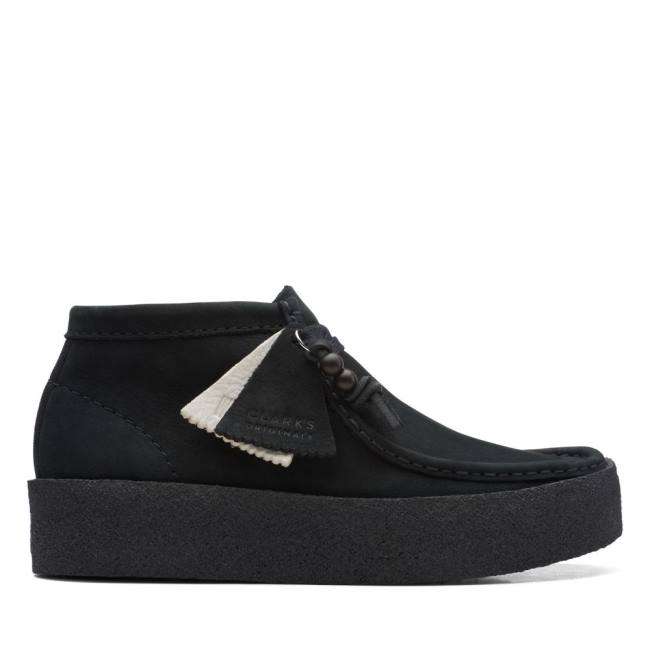 Casual Cizmy Clarks Wallabee Cup Damske Čierne | CLK691FQC