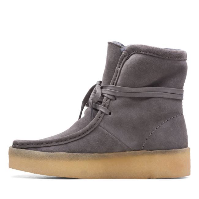 Casual Cizmy Clarks Wallabee Cup Hi Damske Siva | CLK623VXH