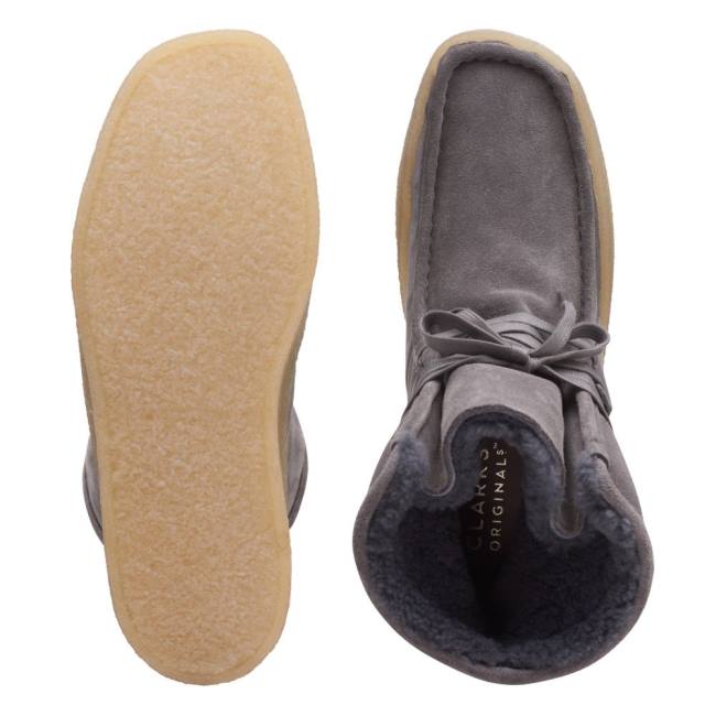 Casual Cizmy Clarks Wallabee Cup Hi Damske Siva | CLK623VXH