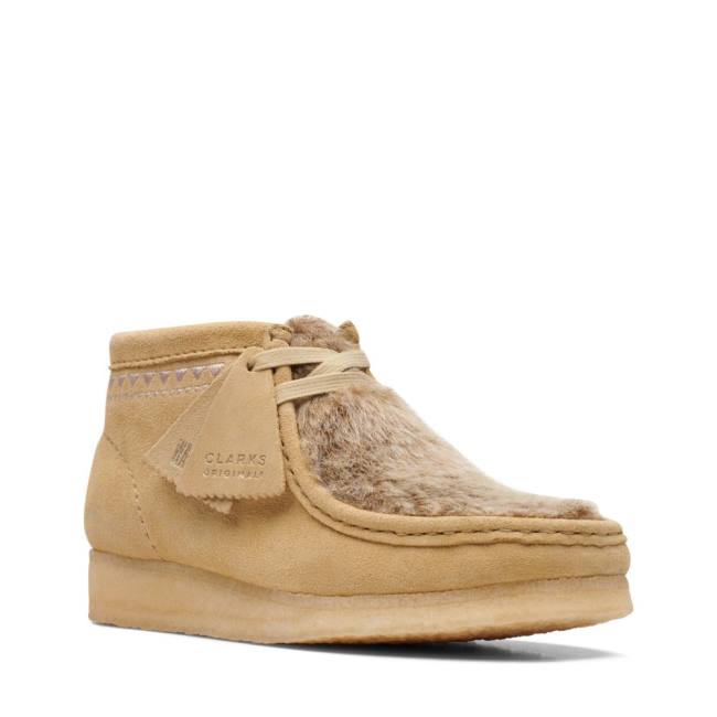 Casual Cizmy Clarks Wallabee Damske Hnedožltý | CLK736BQC