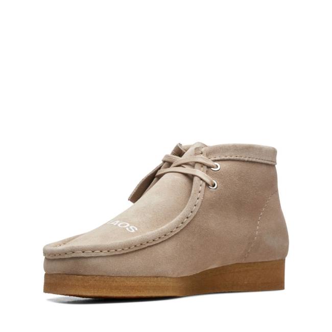 Casual Cizmy Clarks Wallabee Panske Béžové | CLK327QIX