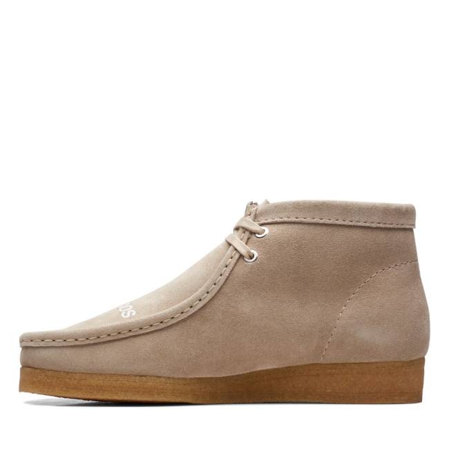 Casual Cizmy Clarks Wallabee Panske Béžové | CLK327QIX