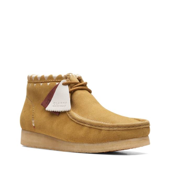 Casual Cizmy Clarks Wallabee Panske Hnedožltý | CLK904SXZ