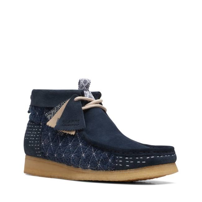 Casual Cizmy Clarks Wallabee Panske Námornícka Modrá | CLK016YSR