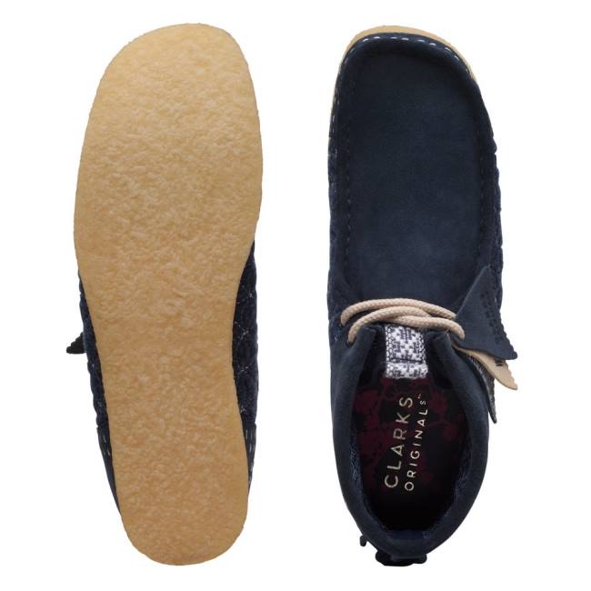 Casual Cizmy Clarks Wallabee Panske Námornícka Modrá | CLK016YSR