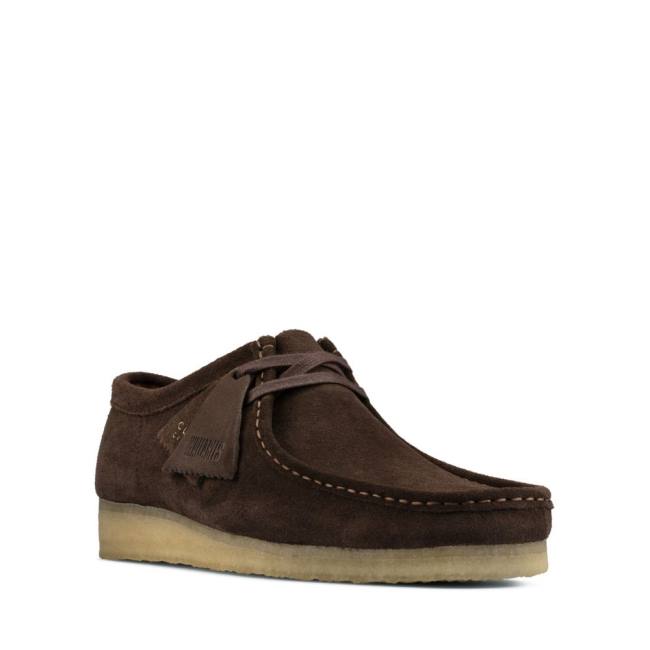 Casual Cizmy Clarks Wallabee Panske Tmavo Hnede | CLK578MCY