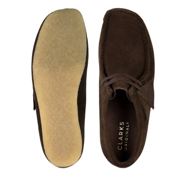 Casual Cizmy Clarks Wallabee Panske Tmavo Hnede | CLK578MCY